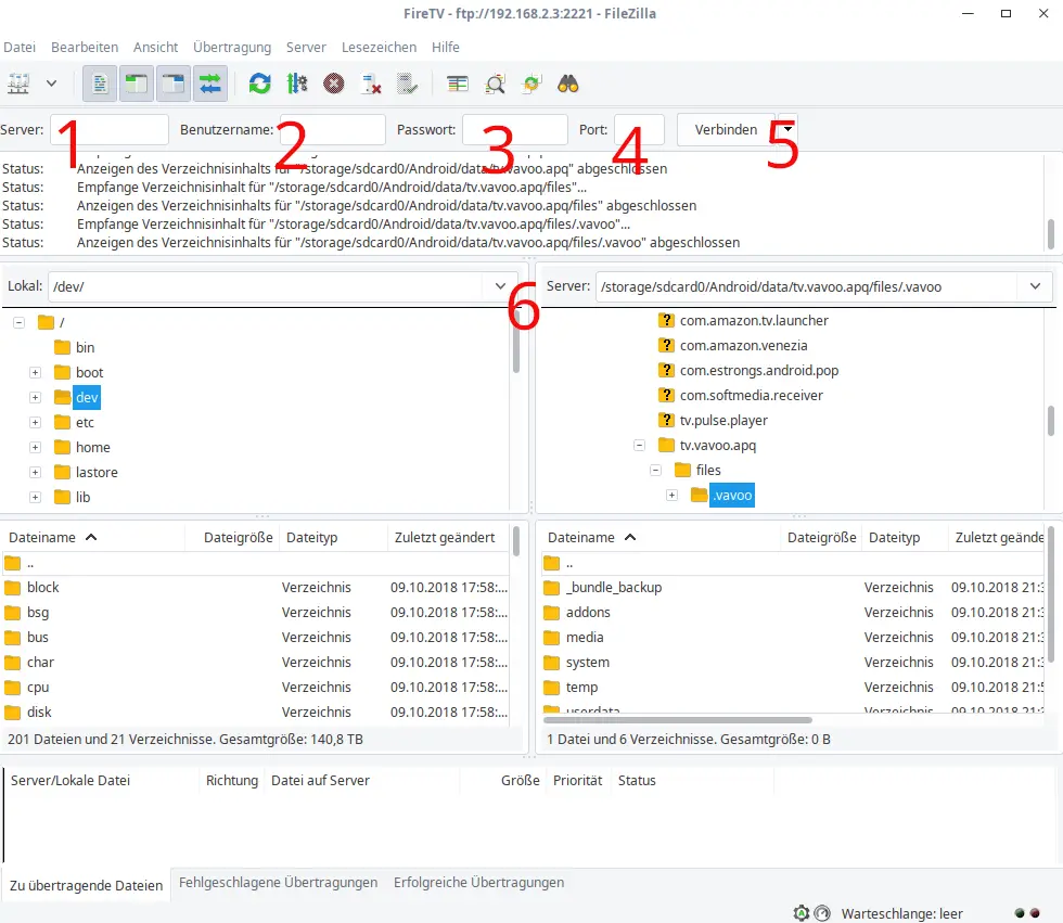 Vavoo modifizieren mit Filezilla FTP
