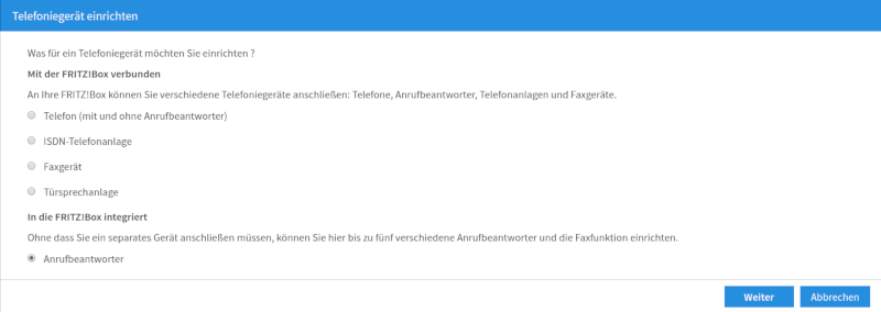 Fritzbox Anrufbeantworter