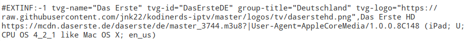 m3u Liste mit EPG im Eigenbau
