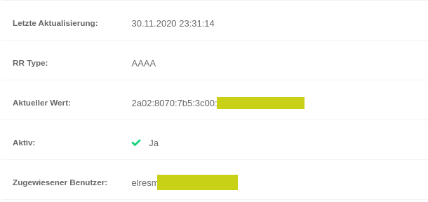 DDNS mit AAAA Record
