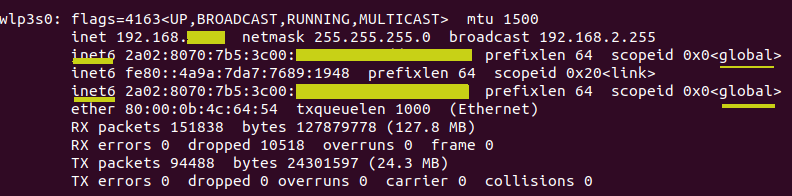 ipconfig