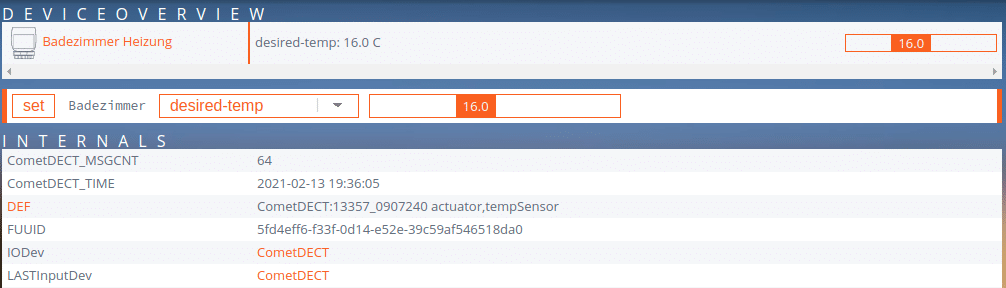 Fritzbox Heizungssteuerung - FHEM Comet DECT Integration