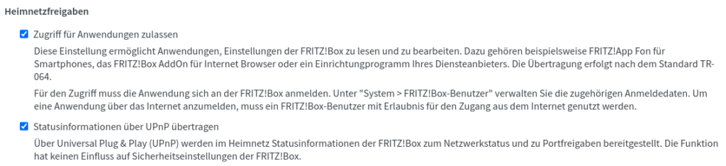 Fritzbox Heizungssteuerung - Oberfläche TR064 und Einstellungen