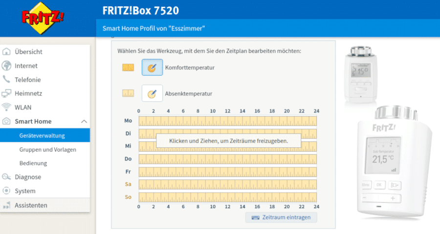 Fritzbox Heizungssteuerung