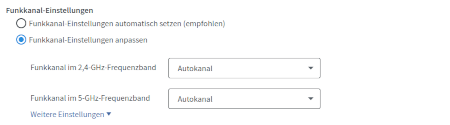 Amazon Fire TV - Fritzbox 5GHz Funkkanal Anpassung