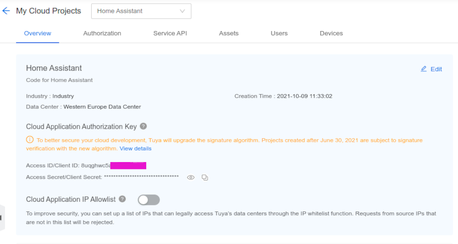 Tuya Home Assistant Projekt