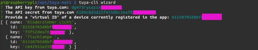 tuya cli wizard
