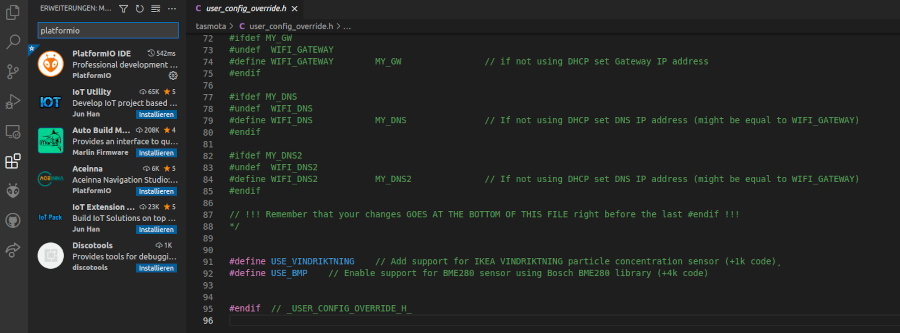 Visual Studio Code - PlatformIO