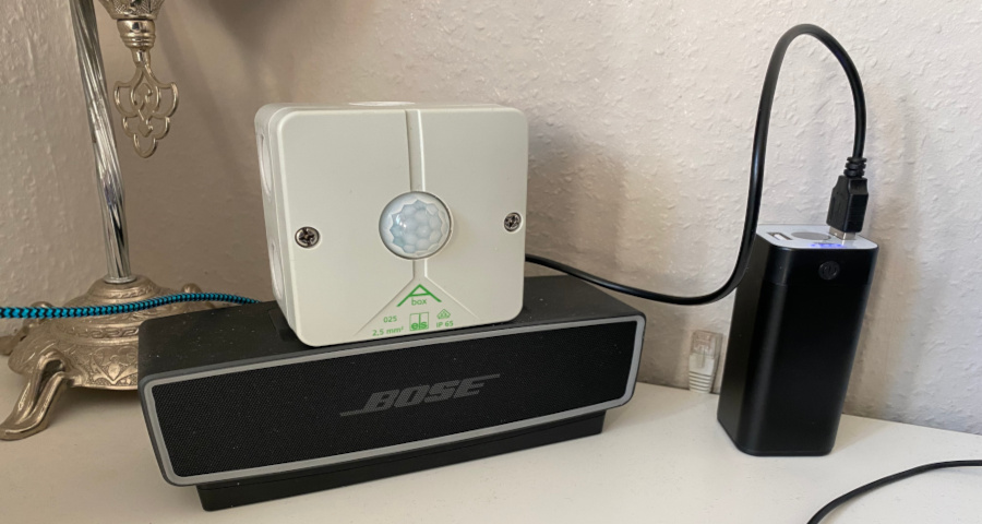 Tasmota Bewegungsmelder in Aufputzdose