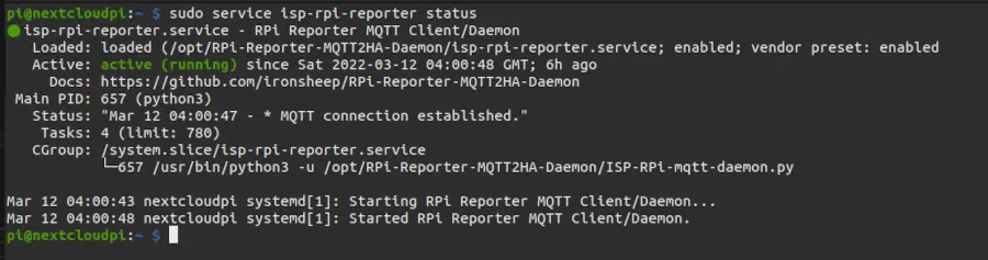 Raspberry Pi Monitoring - MQTT Monitor Status