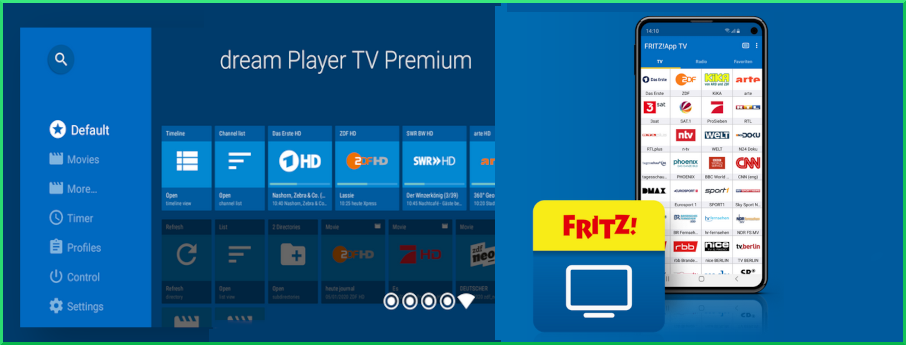 Kabelfernsehen für Fire TV - dream Player App
